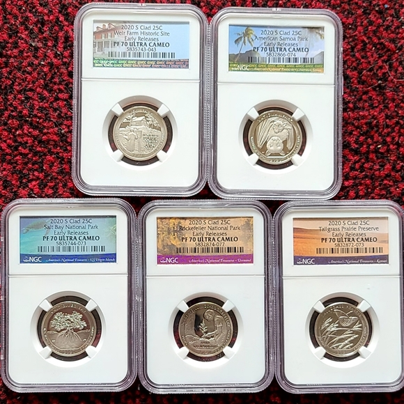 2020-S 25C CLAD EARLY RELEASES NGC PF70 ULTRA CAMEO Set - Picture 1 of 2